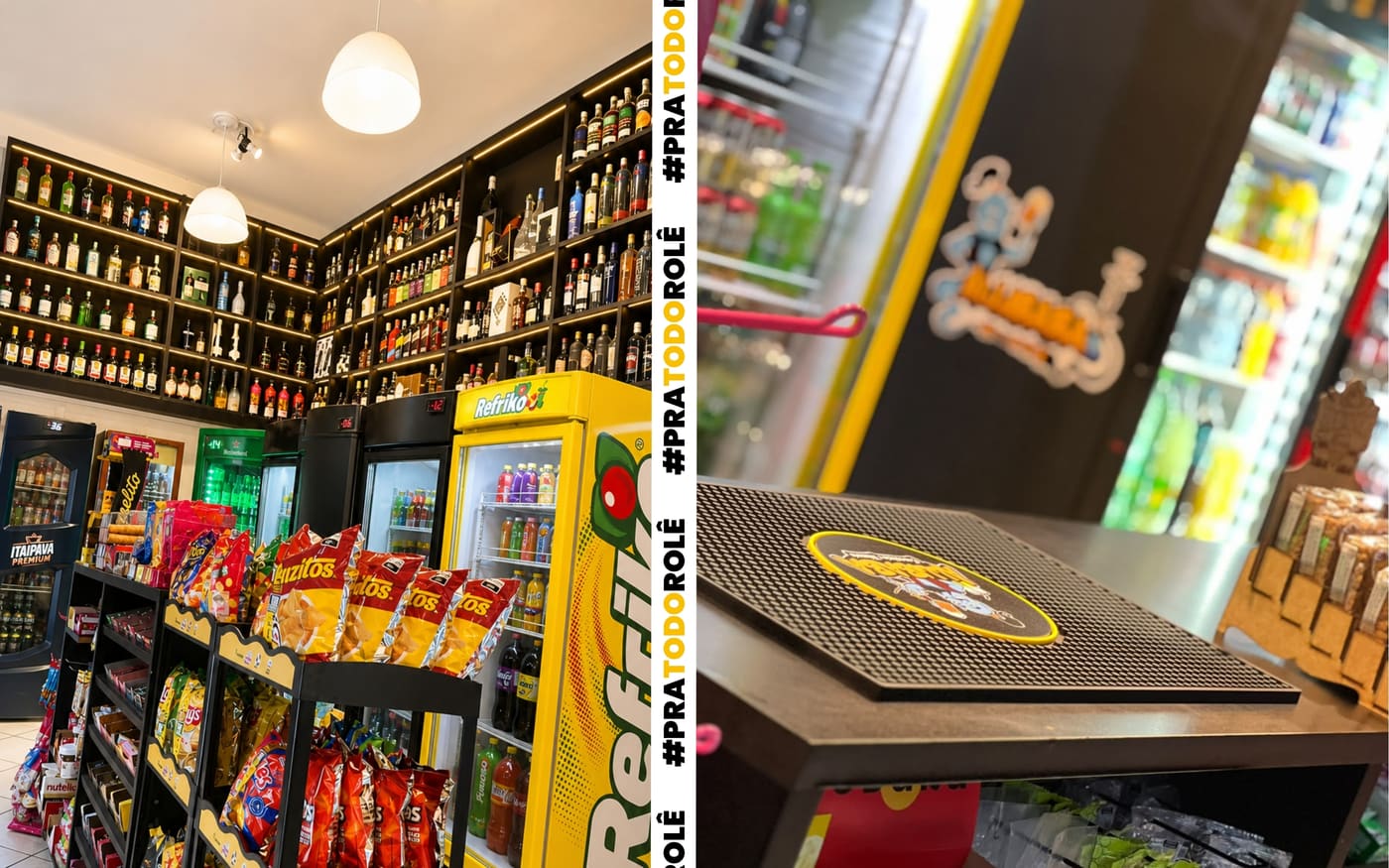 Ambiente interno da Allibaba Conveniência